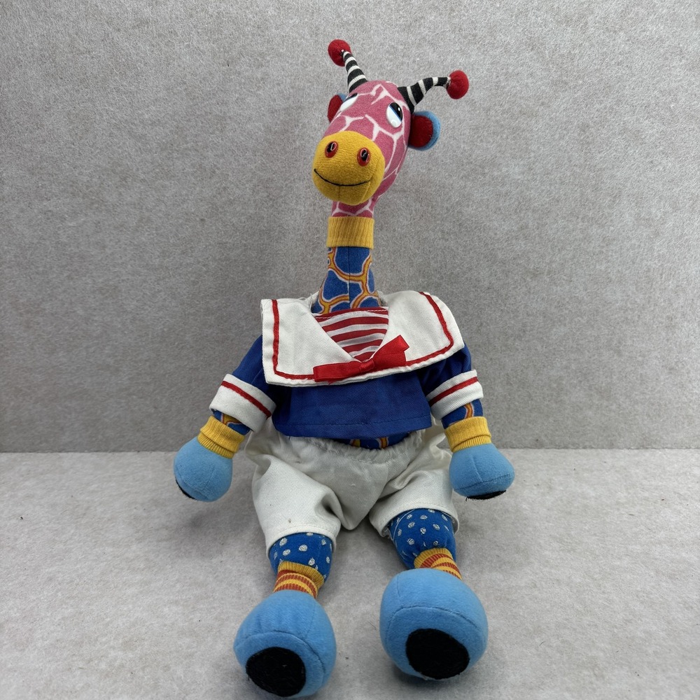 Russ‎ Ilana Giraffe Plush Small (6-14 In) Colorful Sailor Outfit VTG  1994